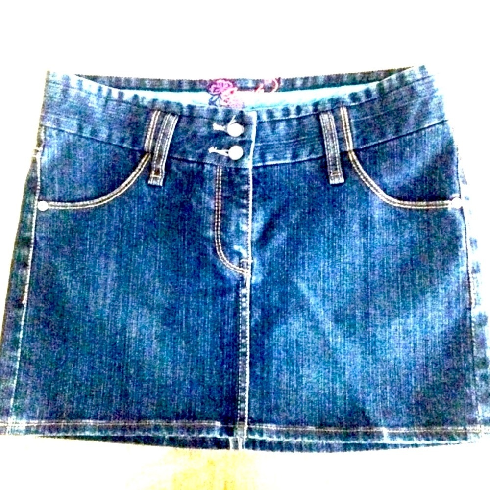 FCUK Jean 90’s Denim Ultra Micro Mini Skirt